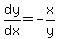 dy%2Fdx=-x%2Fy