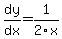 dy%2Fdx=1%2F2x