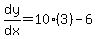 dy%2Fdx=10%283%29-6