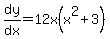 dy%2Fdx=12x%28x%5E2%2B3%29