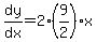 dy%2Fdx=2%289%2F2%29x
