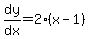 dy%2Fdx=2%28x-1%29