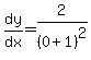 dy%2Fdx=2%2F%280%2B1%29%5E2