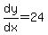 dy%2Fdx=24