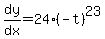 dy%2Fdx=24%28-t%29%5E23