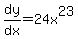 dy%2Fdx=24x%5E23