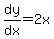 dy%2Fdx=2x