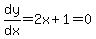 dy%2Fdx=2x%2B1=0