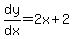 dy%2Fdx=2x%2B2