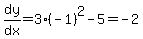 dy%2Fdx=3%28-1%29%5E2-5=-2