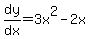 dy%2Fdx=3x%5E2-2x