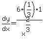 dy%2Fdx=6%2A%281%2F3%291%2Fx%5E%282%2F3%29