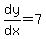 dy%2Fdx=7