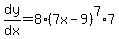 dy%2Fdx=8%2A%287x-9%29%5E7%2A7
