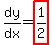 dy%2Fdx=highlight%281%2F2%29
