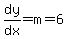 dy%2Fdx=m=6
