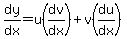 dy%2Fdx=u%28dv%2Fdx%29%2Bv%28du%2Fdx%29