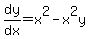 dy%2Fdx=x%5E2-x%5E2y