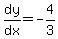 dy%2Fdx+=+-4%2F3