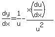 dy%2Fdx+=+1%2Fu+-+%28x%28du%2Fdx%29%29%2Fu%5E2