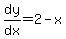 dy%2Fdx+=+2-x