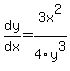 dy%2Fdx+=+3x%5E2%2F4y%5E3