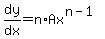 dy%2Fdx+=+n%2AAx%5E%28n-1%29
