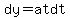 dy=+at+dt