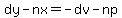 dy-nx=-dv-np