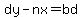 dy-nx=bd