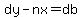 dy-nx=db