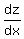 dz%2Fdx
