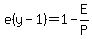 e%28y-1%29+=++1+-+E%2FP