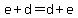 e%2Bd=d%2Be