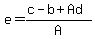 e=%28c-b%2BAd%29%2FA