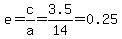 e=c%2Fa=3.5%2F14=0.25