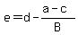 e=d-%28a-c%29%2FB