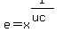 e=x%5E%281%2F%28uc%29%29