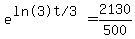 e%5E%28%22ln%283%29t%2F3%22%29=2130%2F500