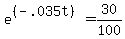 e%5E%28%28-.035t%29%29+=+30%2F100