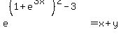 e%5E%28%281%2Be%5E%283x%29%29%5E2-3%29+=+x%2By