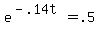 e%5E%28-.14t%29+=+.5