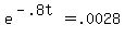 e%5E%28-.8t%29+=+.0028