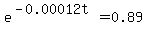 e%5E%28-0.00012t%29+=+0.89