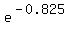 e%5E%28-0.825%29