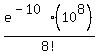 e%5E%28-10%29%2810%5E8%29%2F8%21
