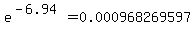 e%5E%28-6.94%29+=+0.000968269597