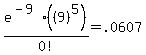 e%5E%28-9%29%28%289%29%5E5%29%2F0%21=+.0607