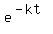 e%5E%28-kt%29