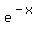 e%5E%28-x%29